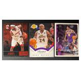 3-Card LeBron James/Kobe Bryant Basketball Card Lot