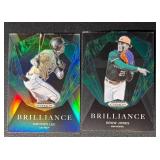 Brooks Lee & Druw Jones 2022 Prizm Draft Picks "Brilliance" Baseball Card Lot