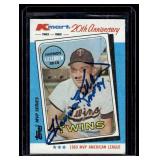 Harmon Killebrew On-Card Auto 1982 Topps K-Mart 20th Anniversary #15 Minnesota Twins Baseball Card