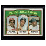Hank Aaron / Stargell / Torre 1972 Topps NL RBI Leaders #87 Vintage Baseball Card