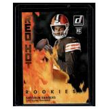 Shadeur Sanders RC 2025 Donruss Red Hot #RHR-SDS Rookie Football Card