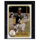 Rickey Henderson 2nd Year 1981 Fleer #351 Vintage Baseball Card