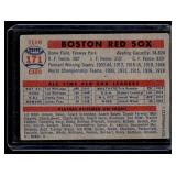 1957 Topps Red Sox Team Card #171 Vintage Baseball Card