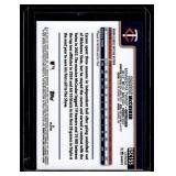 Carson McCusker RC /150 Blue Wave Refractor 2025 Topps #155 Numbered 76/150 Rookie Minnesota Twins Baseball Card