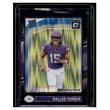 Dallas Turner RC Purple Shimmer Prizm 2024 Donruss Optic #224 Rookie Minnesota Vikings Football Card