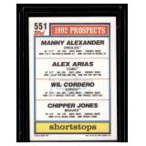 Chipper Jones RC 1992 Topps #551 Top Prospects Rookie Baseball Card