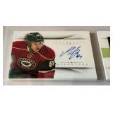 Mikael Granlund /49 AUTO / ROOKIE / PATCH Booklet Graded 8.5 / 10 - 2013-14 National Treasures #26 Rookie Jumbo Jerseys Bookley Autographs Prime - Nimbered 21/49 - NASTY PATCH!