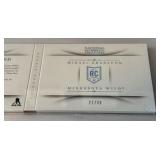 Mikael Granlund /49 AUTO / ROOKIE / PATCH Booklet Graded 8.5 / 10 - 2013-14 National Treasures #26 Rookie Jumbo Jerseys Bookley Autographs Prime - Nimbered 21/49 - NASTY PATCH!