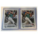 Cal Raleigh 2 Card Rookie Baseball Lot