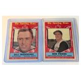 1959 Topps High Number 2 Card Vintage Lot - Bob Friend and Bill Mazeroski