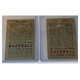 1951 Bowman Baseball 2 Card Lot - Mickey Owen and Max Lanier