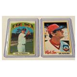 Carl Yastrzemskie 2 Card Vintage Baseball Lot
