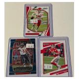 Patrick Mahomes 3 Football Card Lot