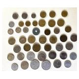 Group of Vintage French and Swiss Coins