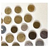 Group of Vintage French and Swiss Coins