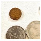 Group of Vintage South American, Central American and Caribbean Coins