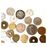 Group of Vintage SE Asia and India Coins