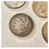 Group of Morgan and Peace Dollars (1880-1925)