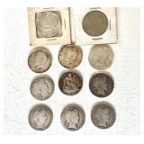 Group of Silver Half Dollars (1853-1904) +(1964)