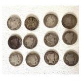 Group of Early Silver Dimes (1876-1913)