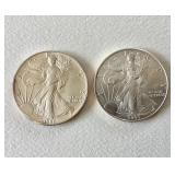 Pair of Fine Silver Liberty Dollars
