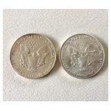 Pair of Fine Silver Liberty Dollars