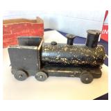Charming Antique Wooden Folk Art Train