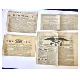 Group of Antique Newspapers