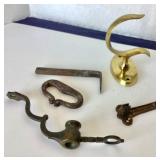 Group of Assorted Vintage Metal  Brackets, Parts and Remnants