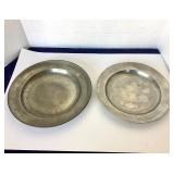 Pair of Antique Pewter Bowls
