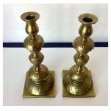 Pair of Vintage Polish / Russian Shabbat Candlesticks
