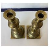 Pair of Vintage Polish / Russian Shabbat Candlesticks