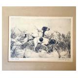 Group of Vintage Unframed Sporting Etchings