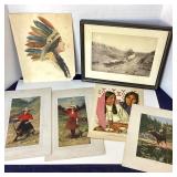 Group of Western and Native American Prints and Photos