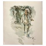 Group of 9 Unframed Harrison Fisher "Hiawatha" Bookplates + 6 George Washington Lithograph Bookplates