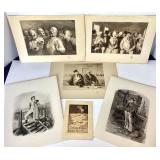 Group of 10 Antique European Etchings