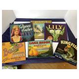 Group of New "Old Stock" Fruit Crate Labels