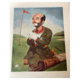 Pair of Leslie Emery Golf Lithographs #1