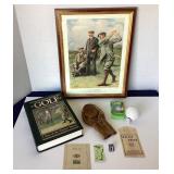 Vintage Golf Print, Book and Collectibles
