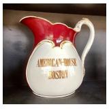 Fine Antique Commemorative Pitcher From the American House (Hotel) in Boston (circa 1865)