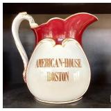 Fine Antique Commemorative Pitcher From the American House (Hotel) in Boston (circa 1865)