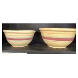 Pair of Watt Yellowware Bowls