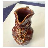 Antique Rockingham Bowl and Small Pitcher