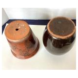 Antique Redware Flower Pot and Crock