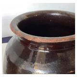 Antique Redware Flower Pot and Crock