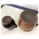 Antique Redware Batter Bowl and Small Pitcher