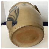 Antique Tulip Decorated Cortland Stoneware Crock