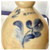 Antique Decorated Lyons Stoneware Jug