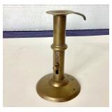 Pair of Antique Brass Push Up Candlesticks