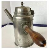 Antique Pewter Footed Teapot Dated 1832